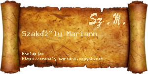 Szakály Mariann névjegykártya
